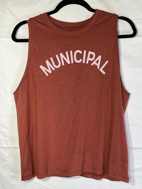 Municipal Women's Sleeveless Muscle Tank - Rust